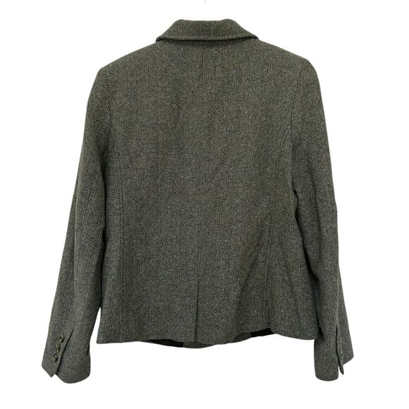 LL Bean Wool Silk Blend Green Blazer Sz M - Picture 4 of 4